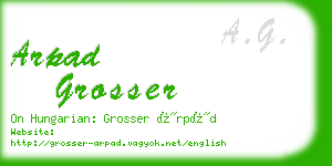 arpad grosser business card